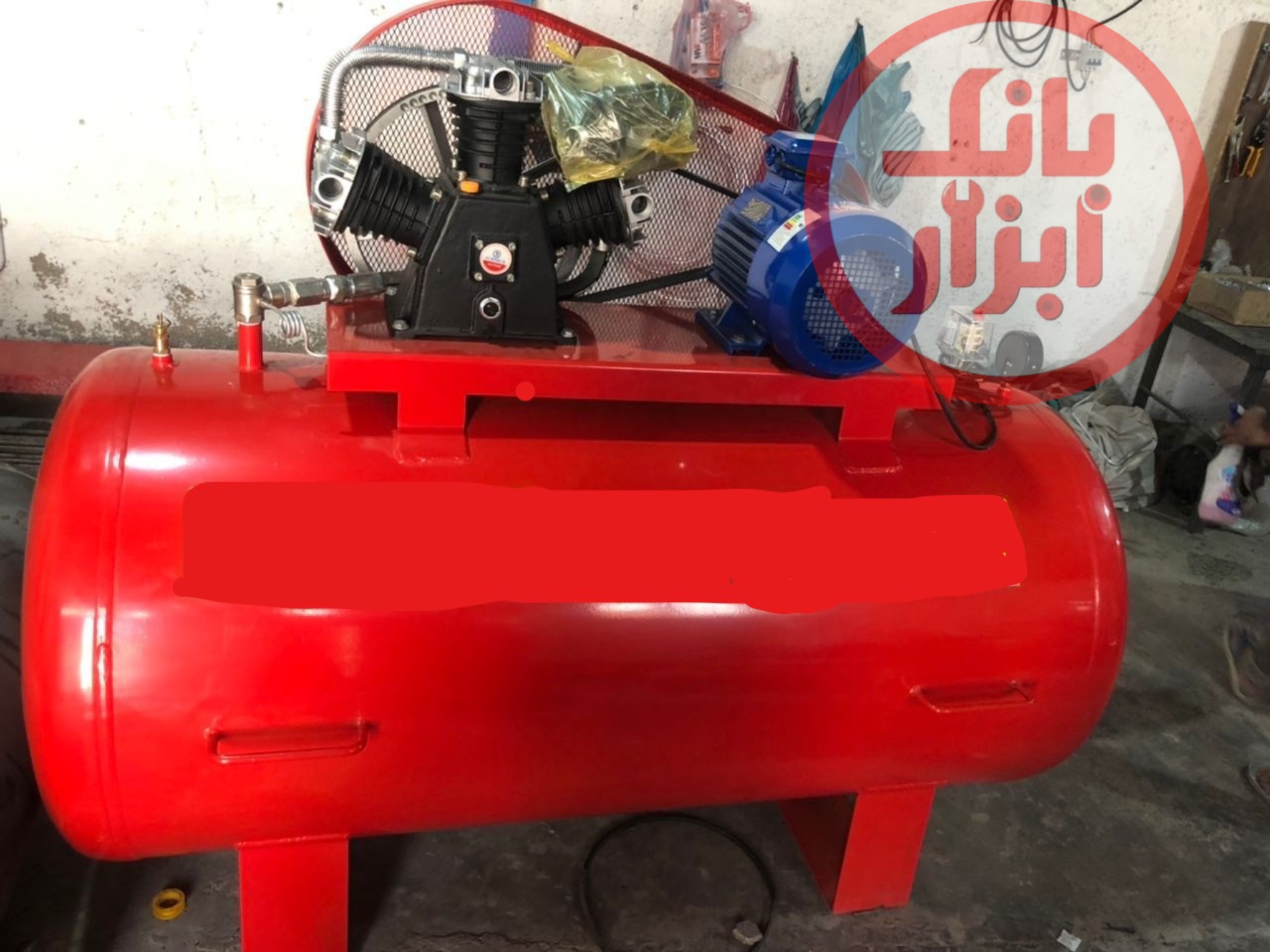 کمپرسورهوا (پمپ باد) 750 لیتری سه سیلندر سپاهان 3090- 3/3   cil/ST